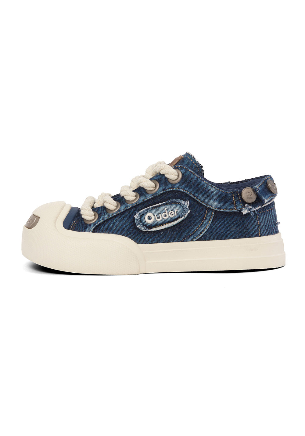 OUDER丨Smile Open Smile Big Head Canvas Shoes-Denim Blue - PSYLOS 1, OUDER丨Smile Open Smile Big Head Canvas Shoes-Denim Blue, Canvas Sneakers, OUDER, PSYLOS 1